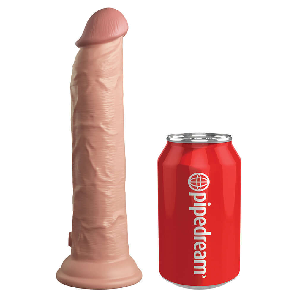King Cock Elite 9 inches Dual Density Silicone Cock Realistic Dildo With Suction Cup Beige