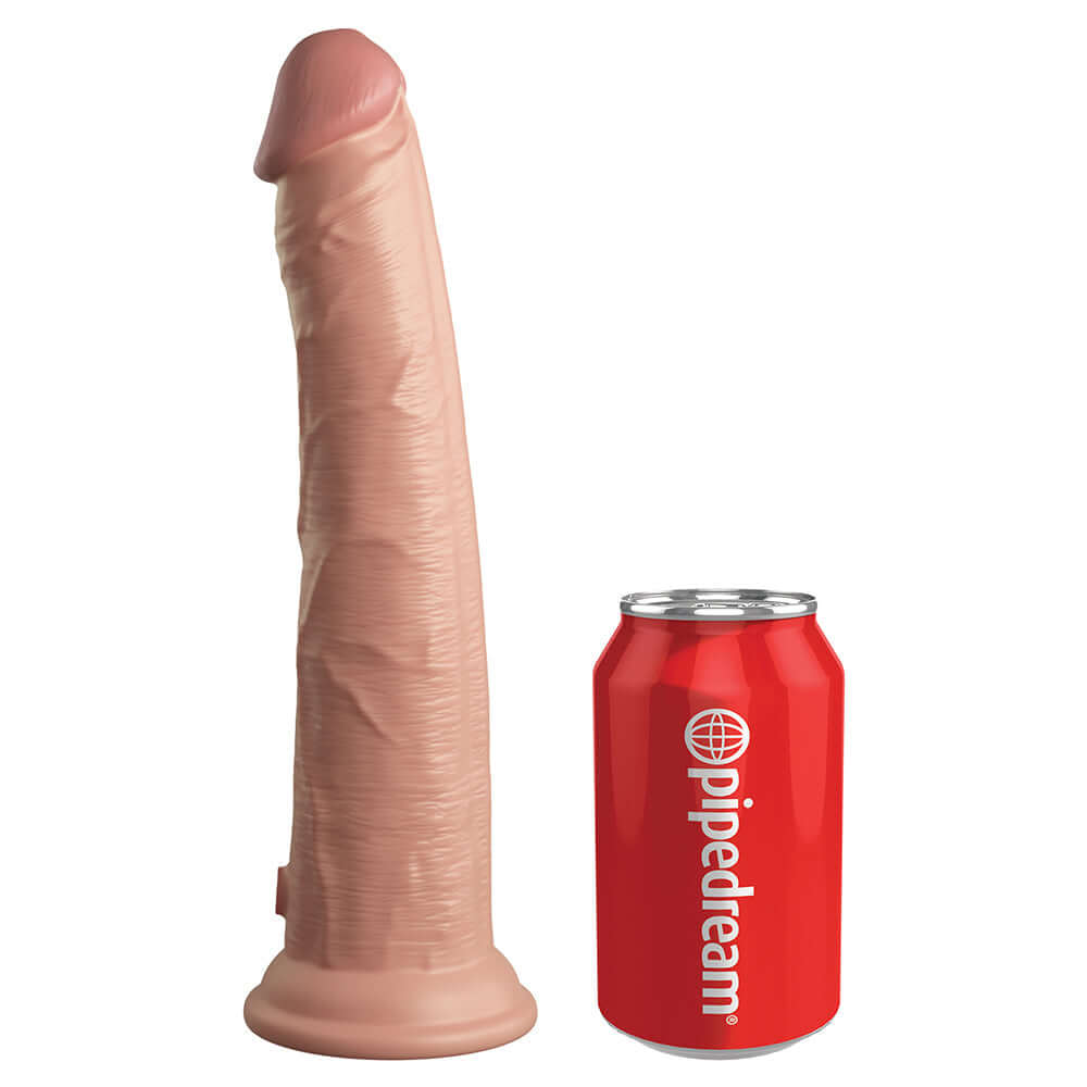 King Cock Elite 10 inches Dual Density Silicone Cock Realistic Dildo With Suction Cup Beige