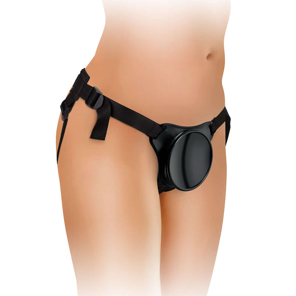 King Cock Elite Beginner's Silicone Body Dock Kit With Dildo Beige/Black