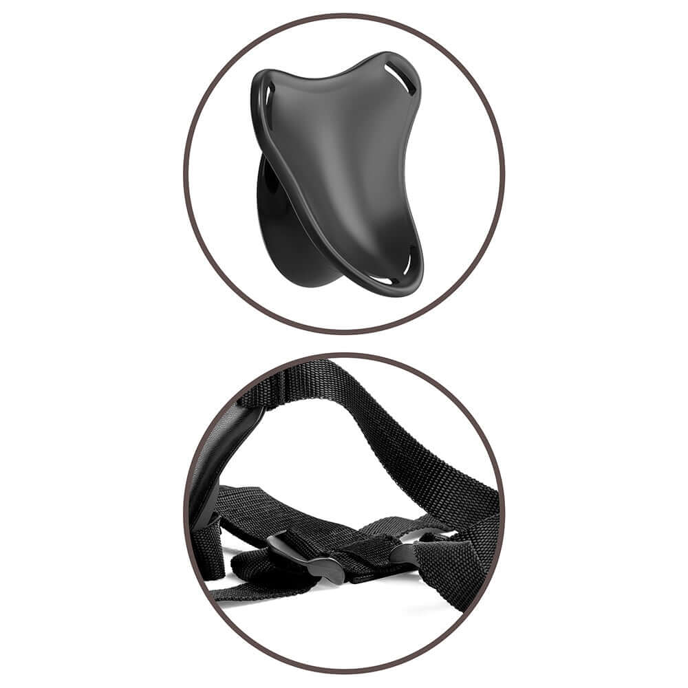 King Cock Elite Beginner's Silicone Body Dock Kit With Dildo Beige/Black