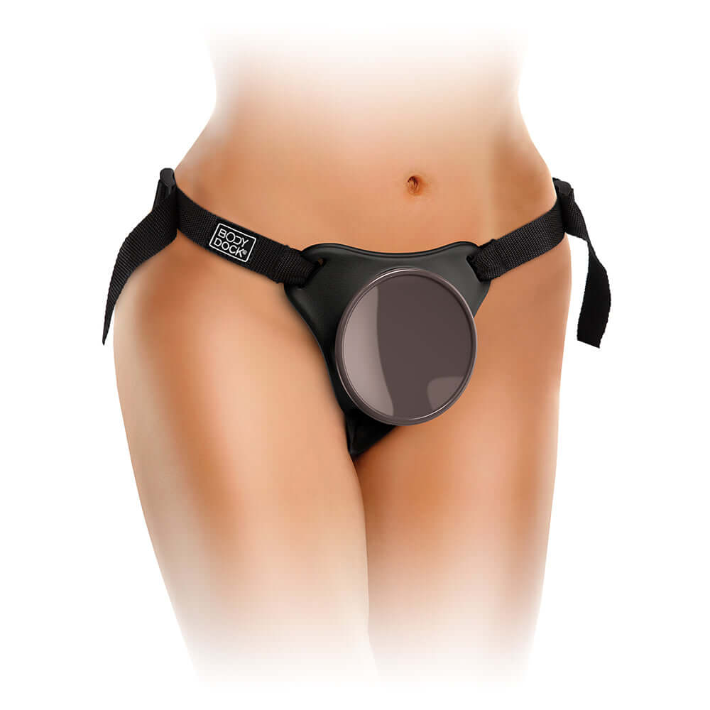 King Cock Elite Comfy Silicone Body Dock Kit With Dildo Tan/Black