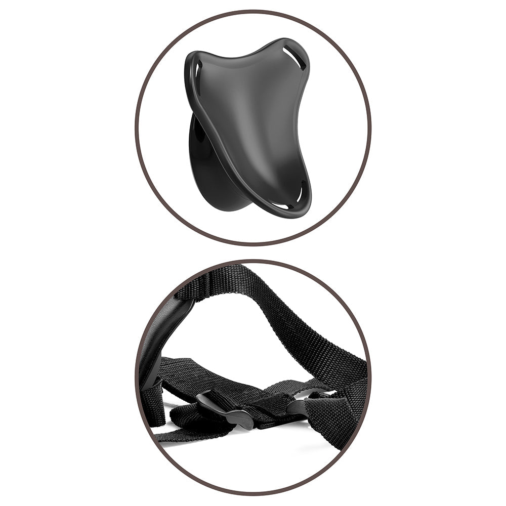 King Cock Elite Beginner's Body Dock Strap-On Harness Black