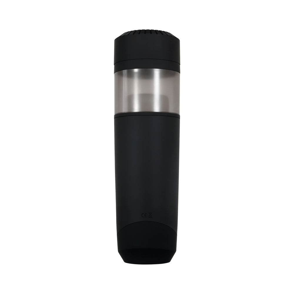 Gender X Message In A Bottle Rechargeable Thrusting Spinning Stroker with Suction Cup Base Black