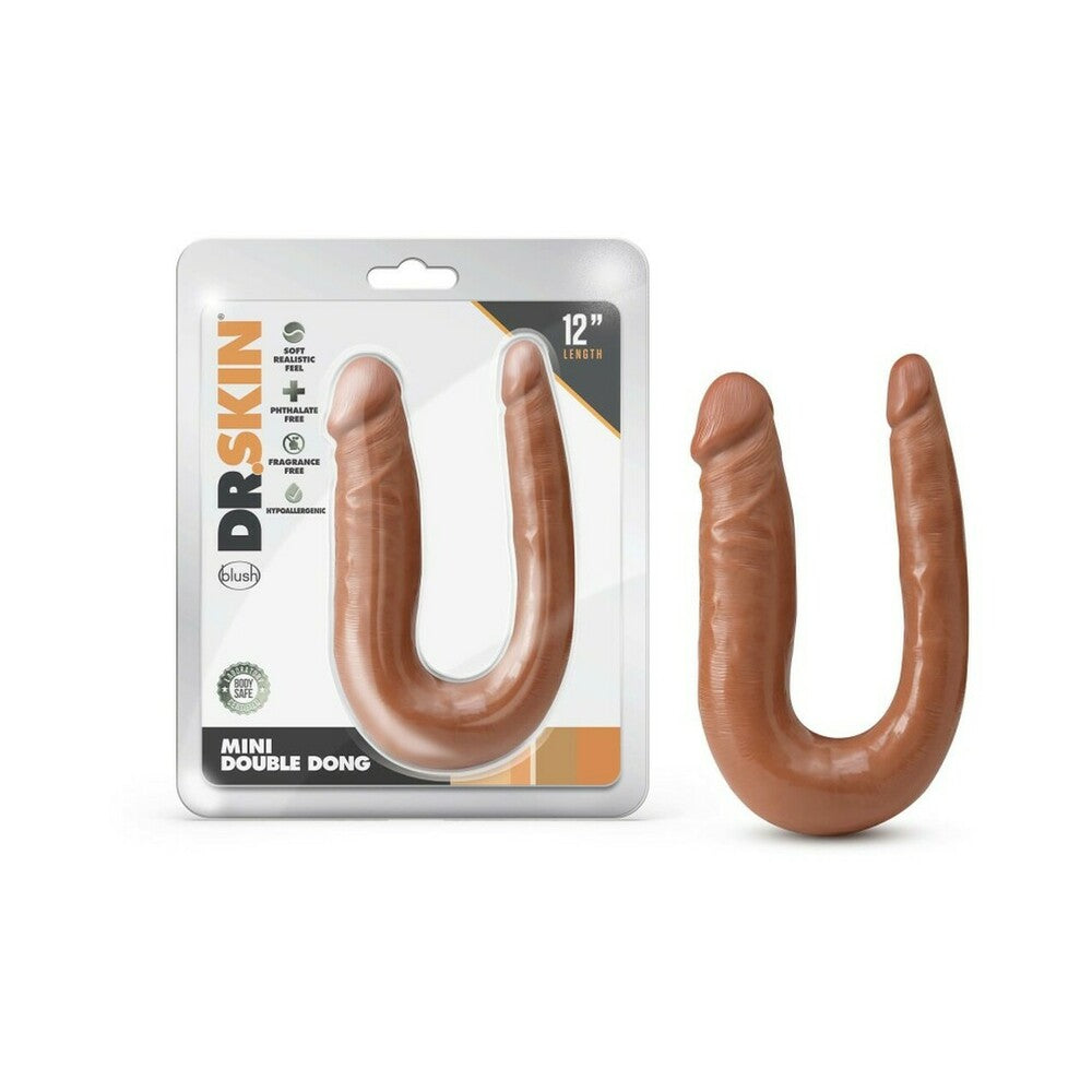 Blush Dr. Skin Mini Double Dong Realistic 12 inches Dual-Ended Dildo Tan