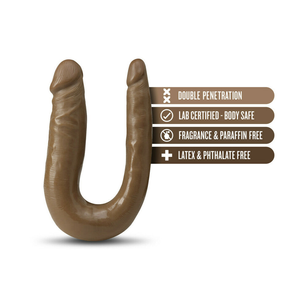 Blush Dr. Skin Mini Double Dong Realistic 12 inches Dual-Ended Dildo Tan