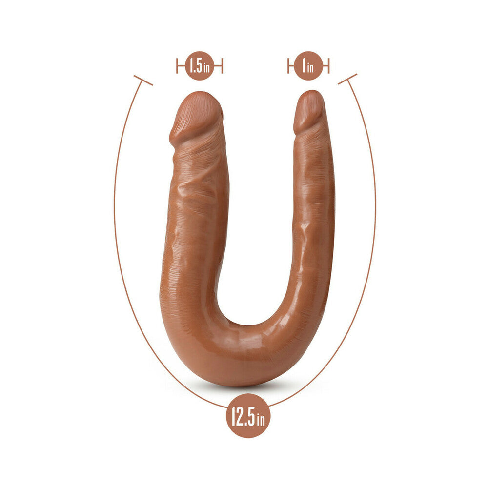 Blush Dr. Skin Mini Double Dong Realistic 12 inches Dual-Ended Dildo Tan