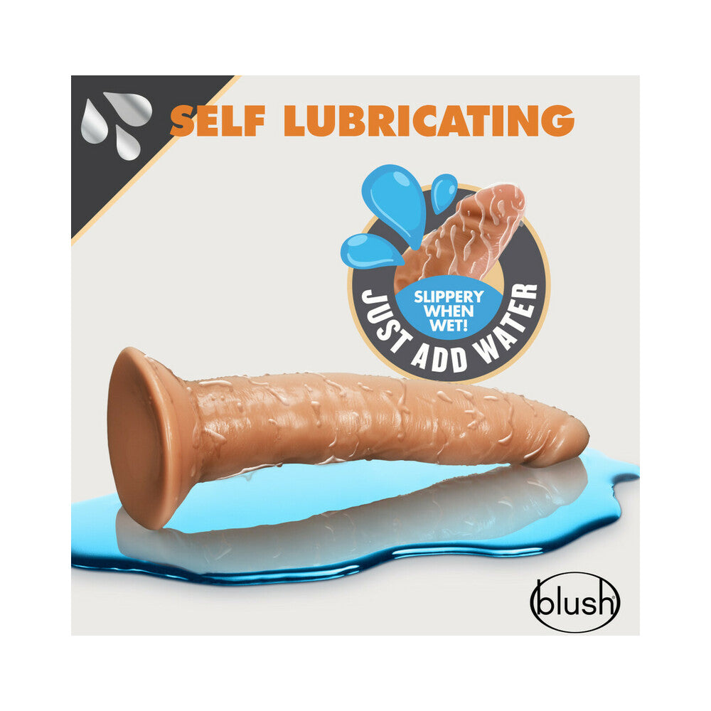 Blush Dr. Skin Glide Realistic 7.5 inches Self-Lubricating Dildo with Suction Cup Tan