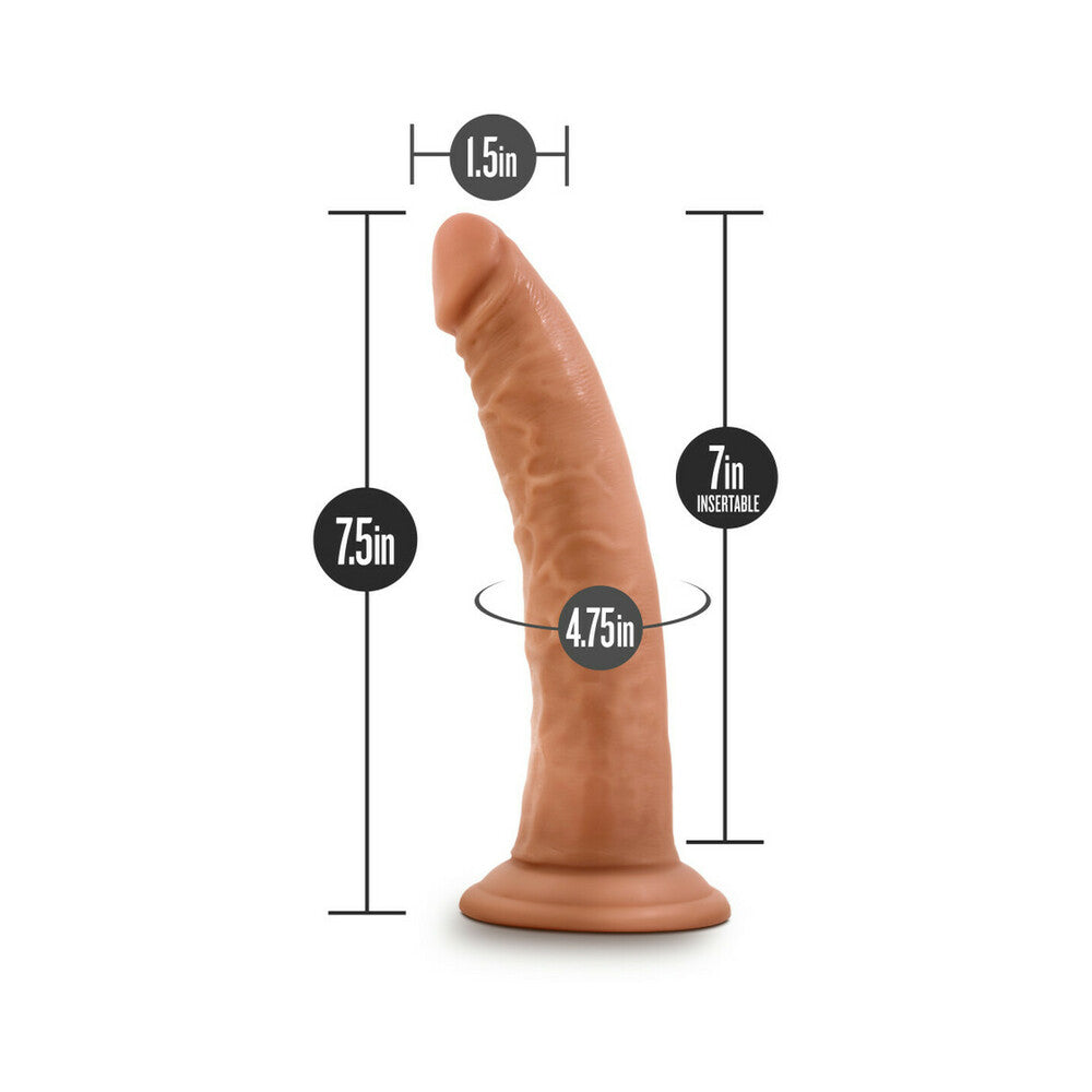 Blush Dr. Skin Glide Realistic 7.5 inches Self-Lubricating Dildo with Suction Cup Tan