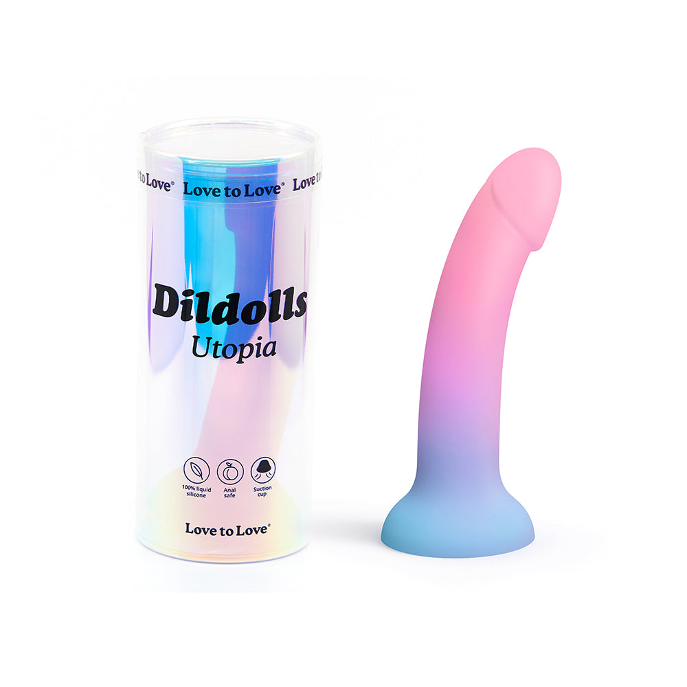 Love to Love Dildolls Utopia 7 inches Silicone Dildo Gradient Pastels