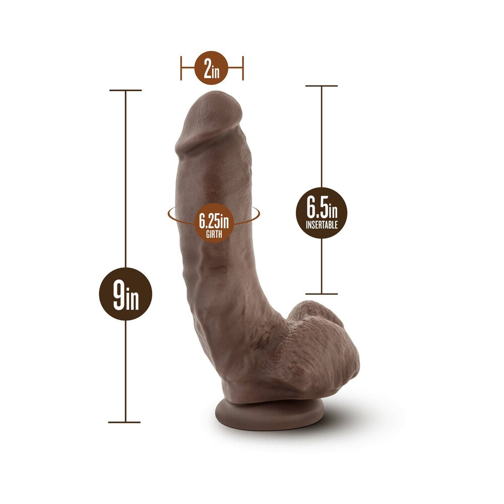 Coverboy The Mechanic Realistic 9 inches Dildo with Balls & Suction Cup Brown