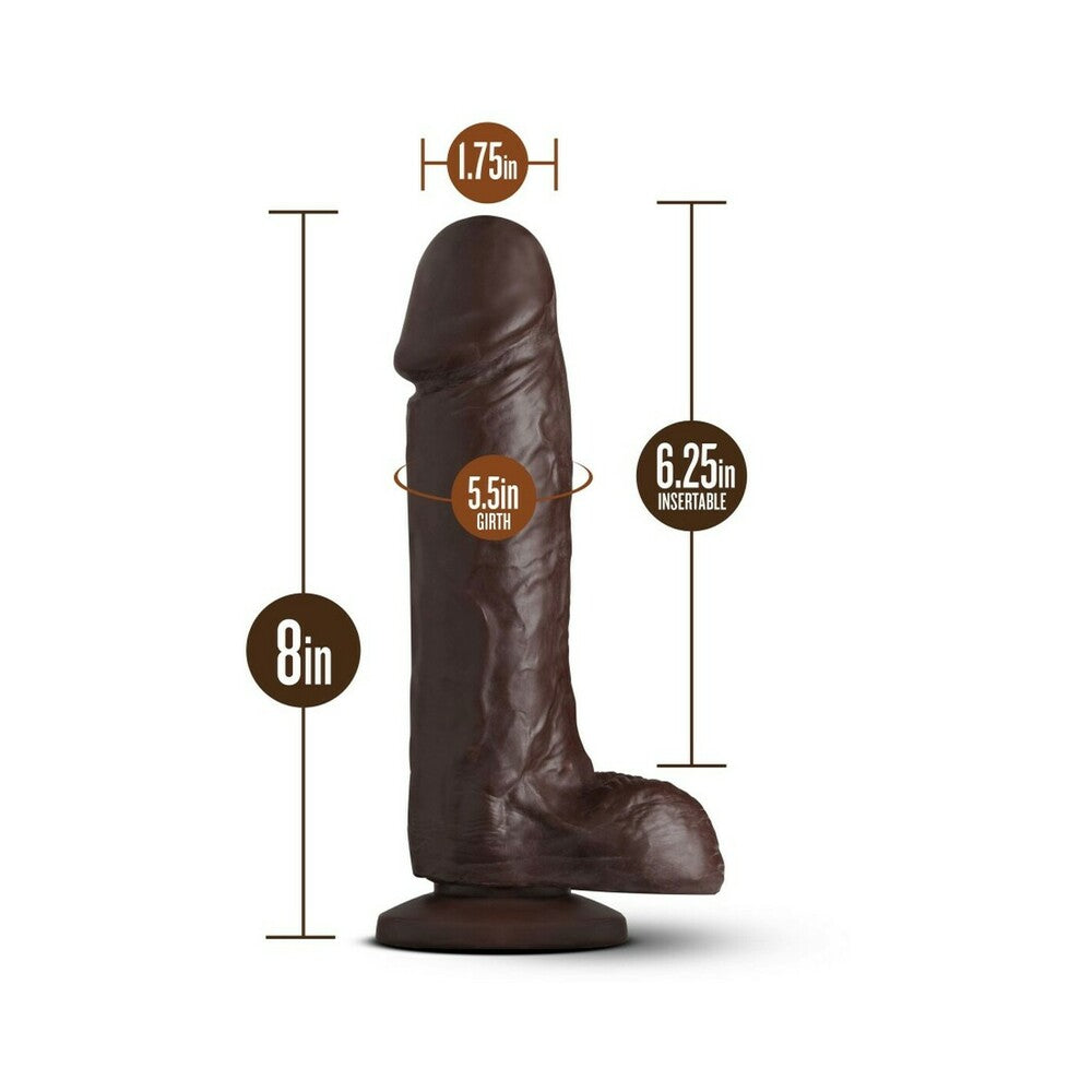 Blush Loverboy The Movie Star Realistic 8 inches Dildo with Balls & Suction Cup Brown