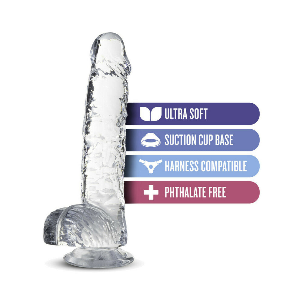 Blush Naturally Yours Crystalline 6 inches Dildo with Balls & Suction Cup Diamond
