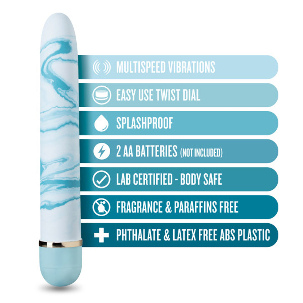The Collection Blueberry Haze Slimline Vibrator Blue