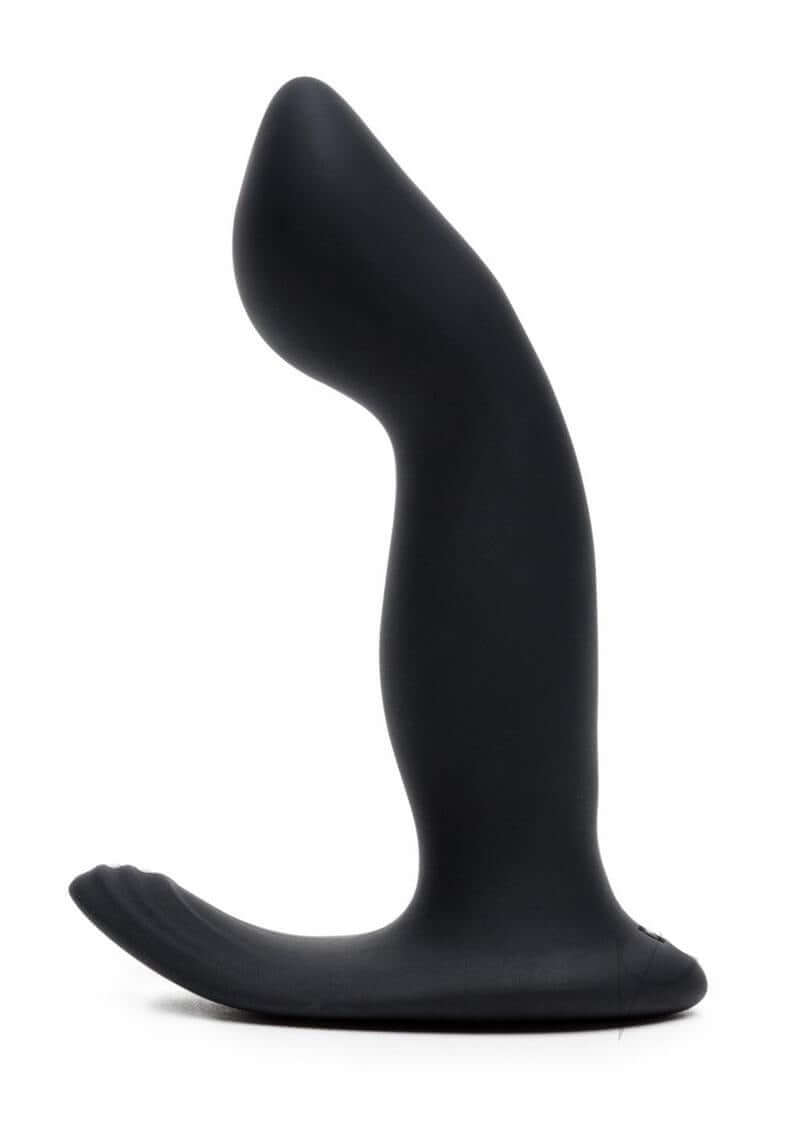 Fifty Shades of Grey Sensation P-Spot Vibrator Black side view showing its ergonomic design and sleek shape.