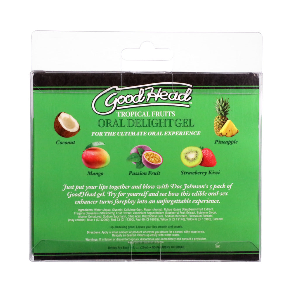 GoodHead Oral Delight Gel Tropical Fruits 5 Pack 1 oz.