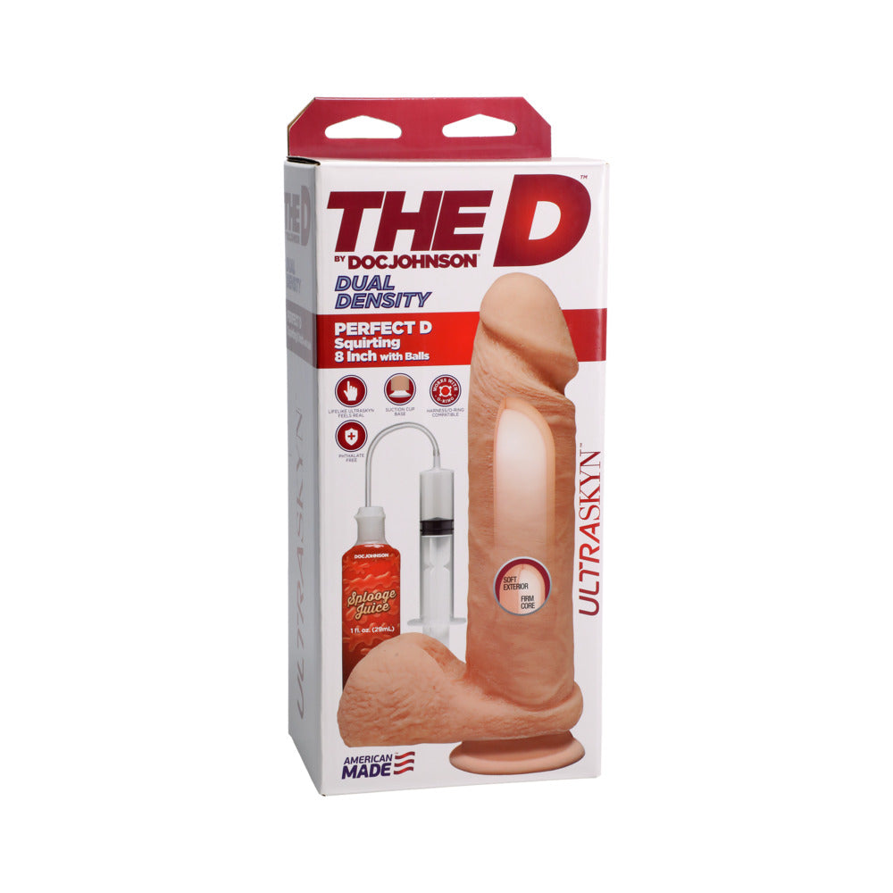 The D Perfect D Squirting 8 inches With Balls ULTRASKYN Vanilla