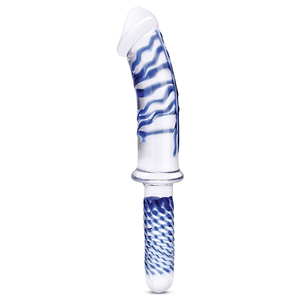 Glas 11 inches Realistic Double Ended Glass Dildo with Handle