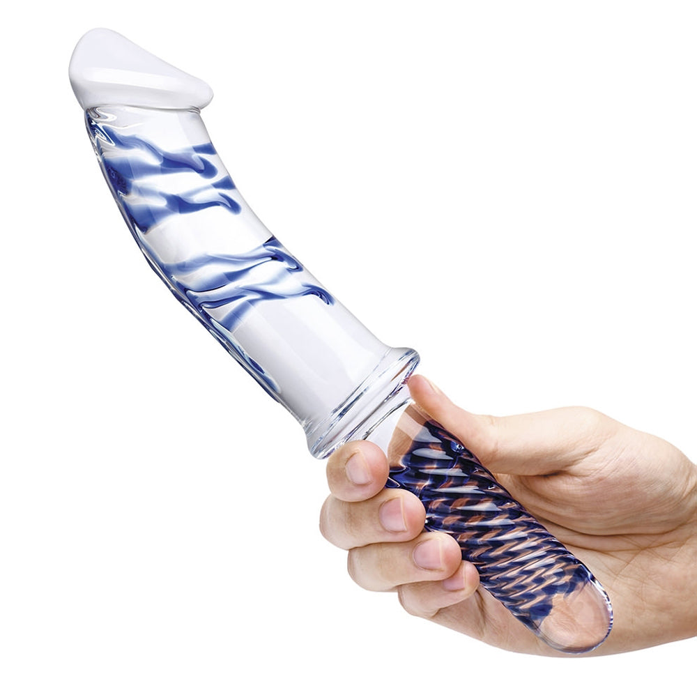 Glas 11 inches Realistic Double Ended Glass Dildo with Handle