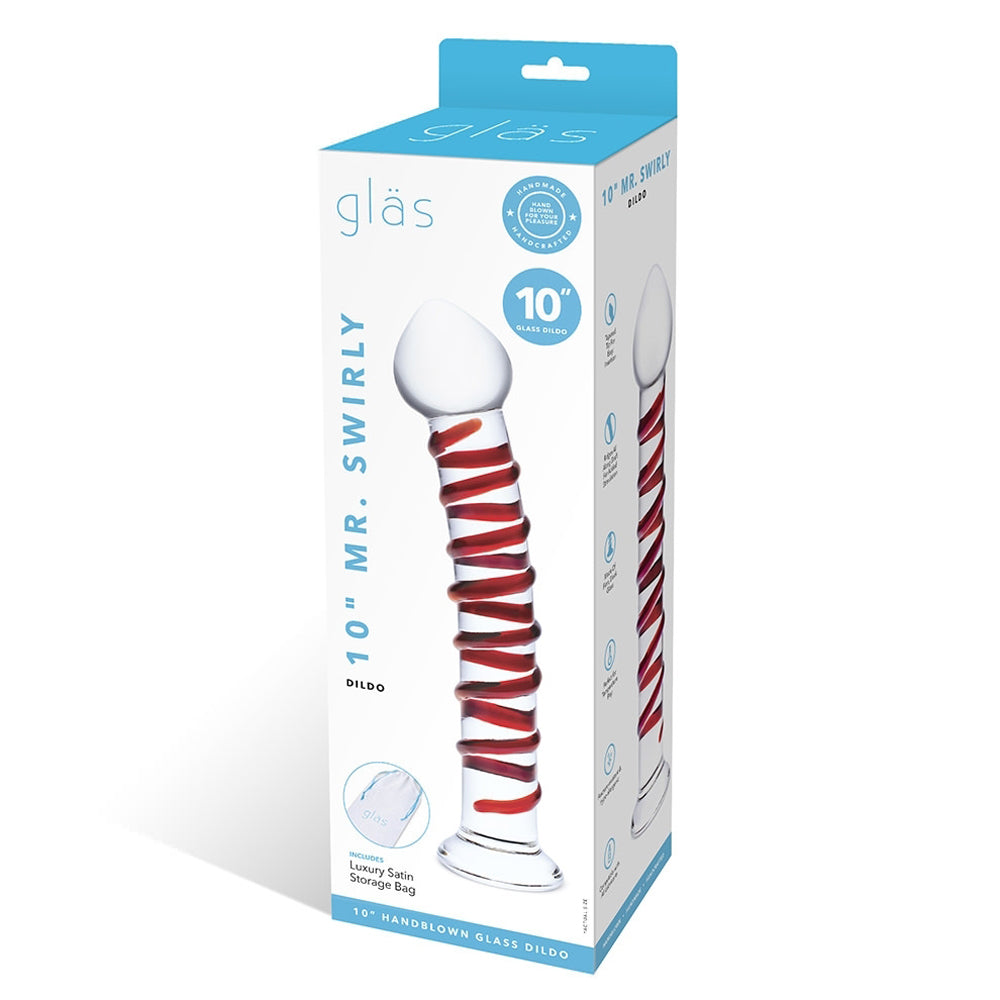Glas 10 inches Mr. Swirly Glass Dildo