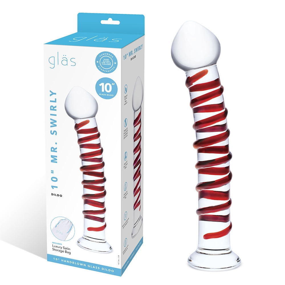 Glas 10 inches Mr. Swirly Glass Dildo