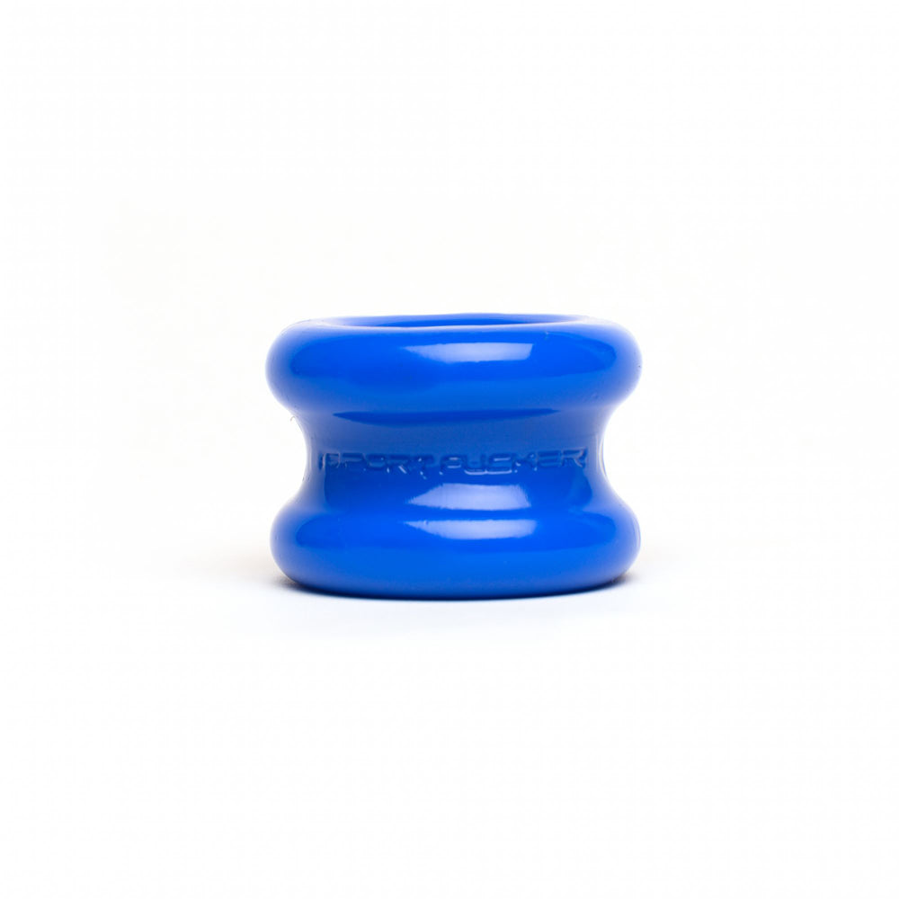 Sport Fucker Muscle Ball Stretcher Blue TPE showcasing its durable blue TPE material and muscular design.