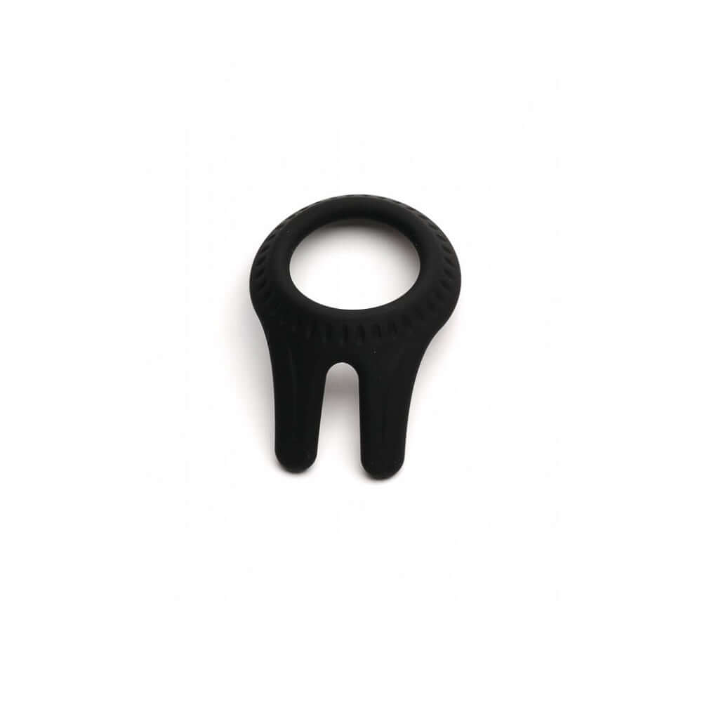 Sport Fucker Cockpit Ring Black, a premium silicone performance ring with ergonomic teardrop shape.