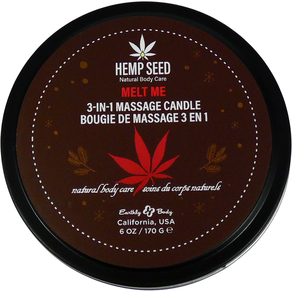 Hemp Seed 3-in-1 Massage Candle Melt Me 6 Oz