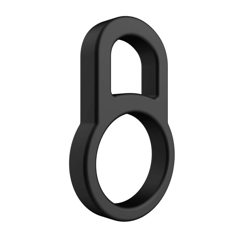 Forto F-41 Lock Cock & Ball Ring Black - premium silicone accessory with lock-shaped design