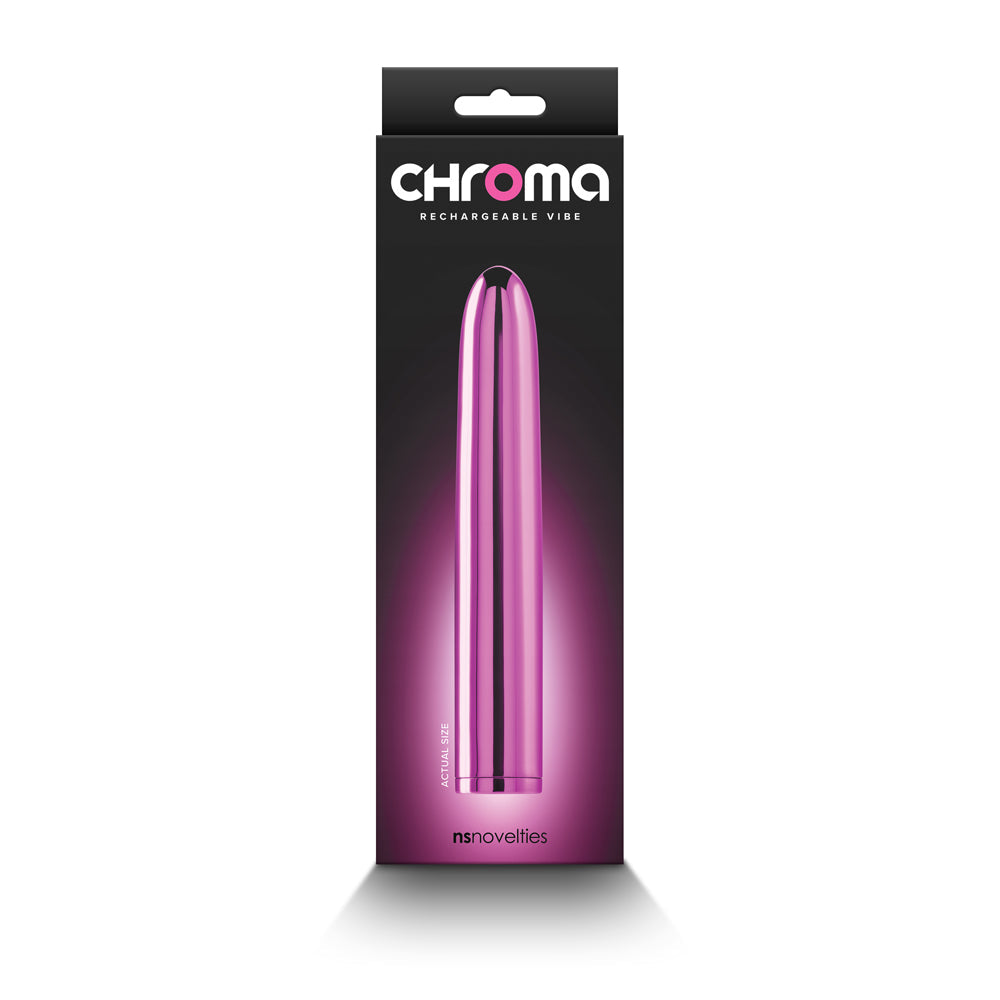 Chroma Rechargeable Vibe 7 inch Pink
