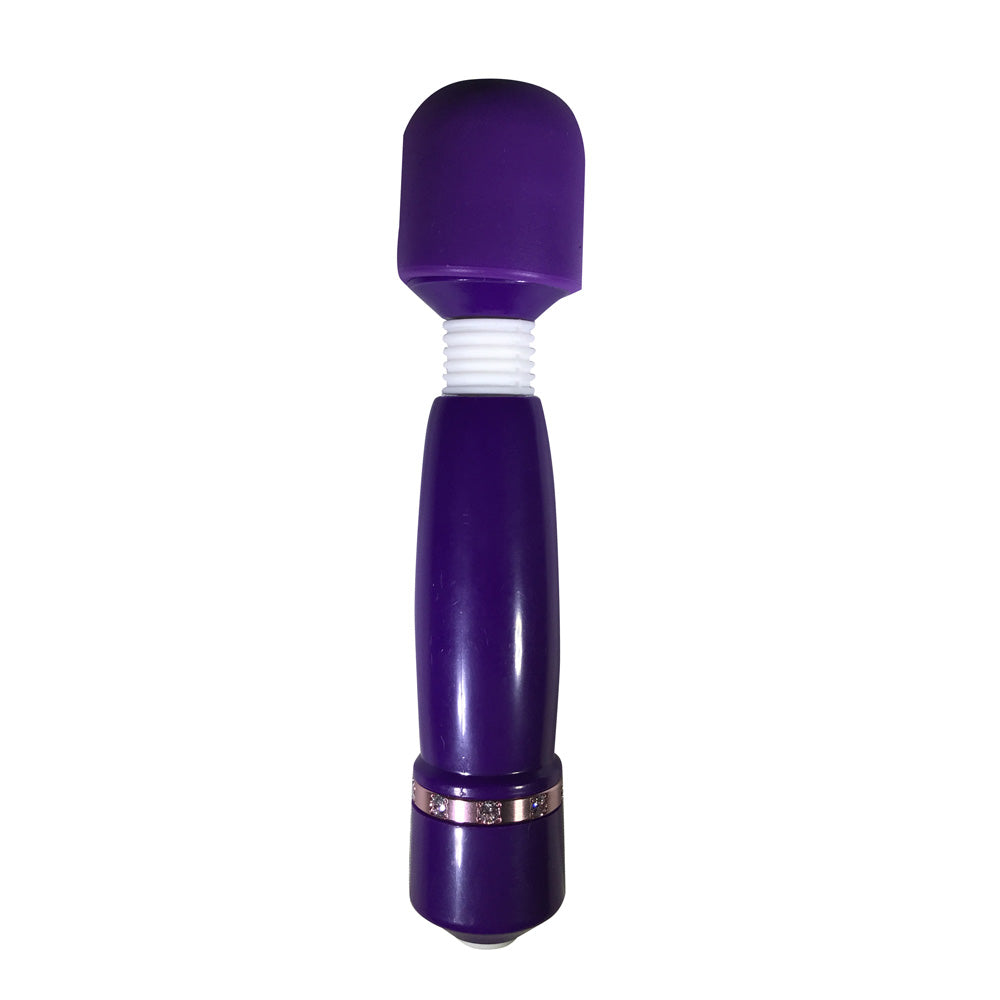 Hello Sexy Bling & Bling Mini Wand Purple, compact and stylish massager for powerful stimulation.