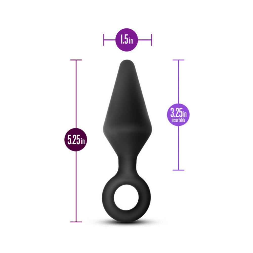Blush Anal Adventures Platinum Silicone Loop Plug Large Black