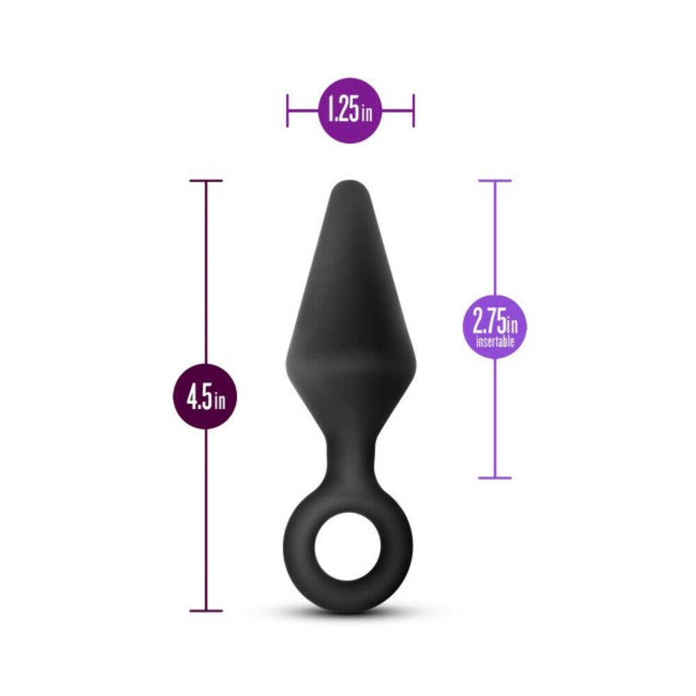 Blush Anal Adventures Platinum Silicone Loop Plug Medium Black