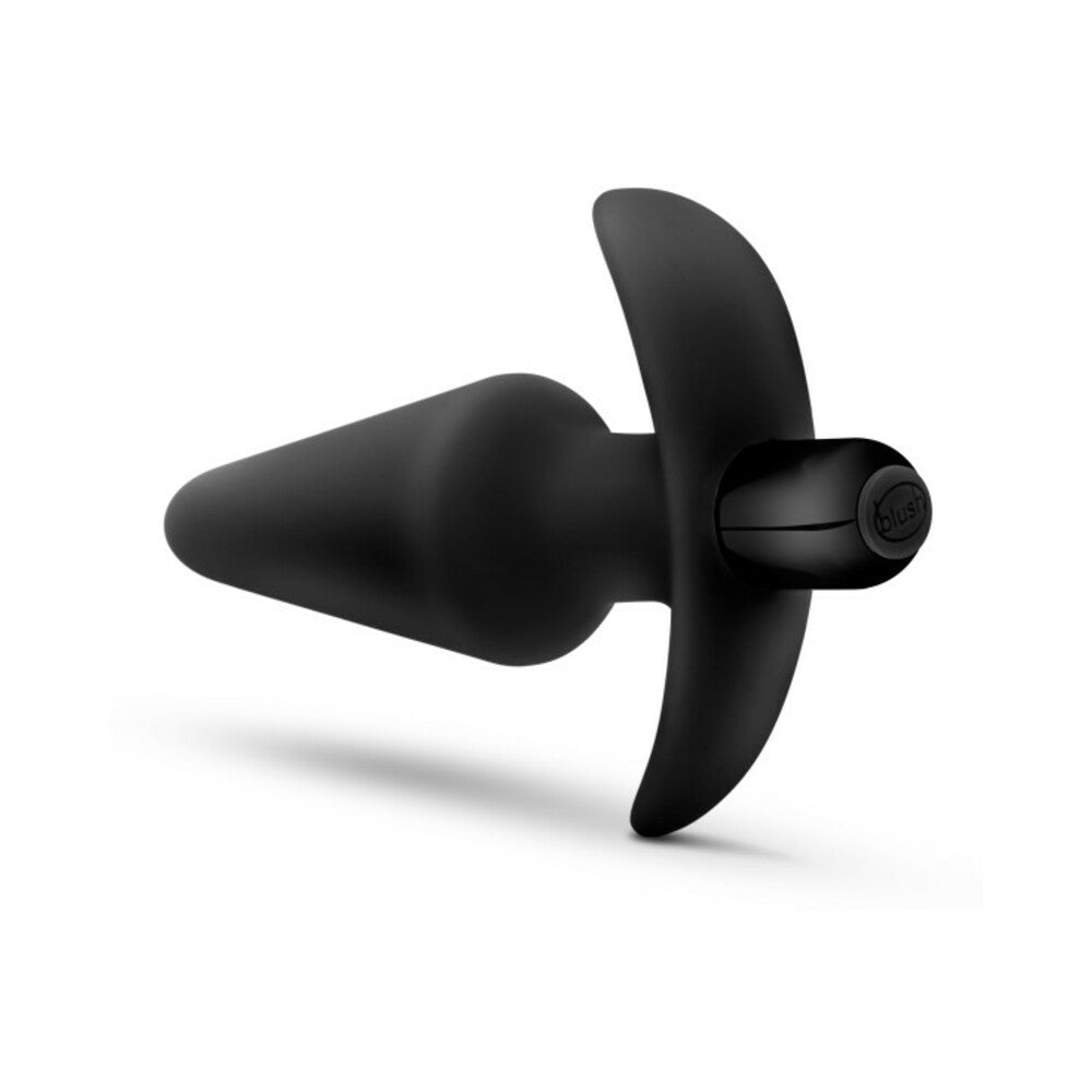 Blush Anal Adventures Platinum Silicone Vibrating Plug Black