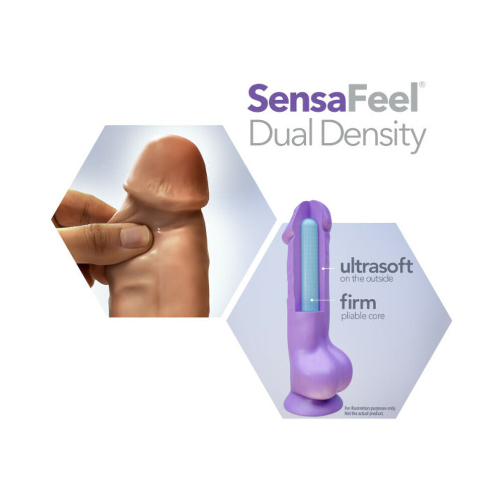 Au Naturel Daddy 14 inches Posable Dual Density Dildo with Balls Tan