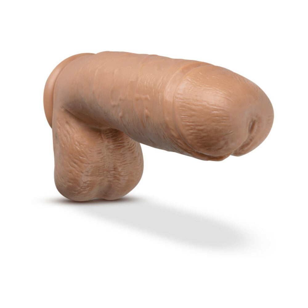 Au Naturel Huge 10 inches Posable Dual Density Dildo with Balls Tan