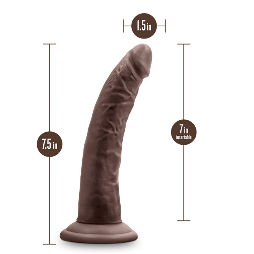 Au Naturel Jack 7 inches Posable Dual Density Dildo Brown