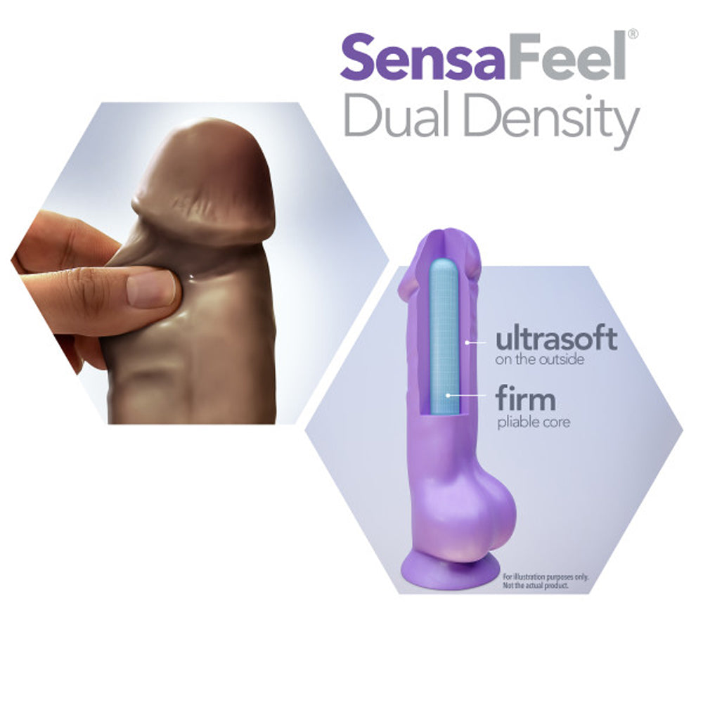 Au Naturel Jack 7 inches Posable Dual Density Dildo Brown