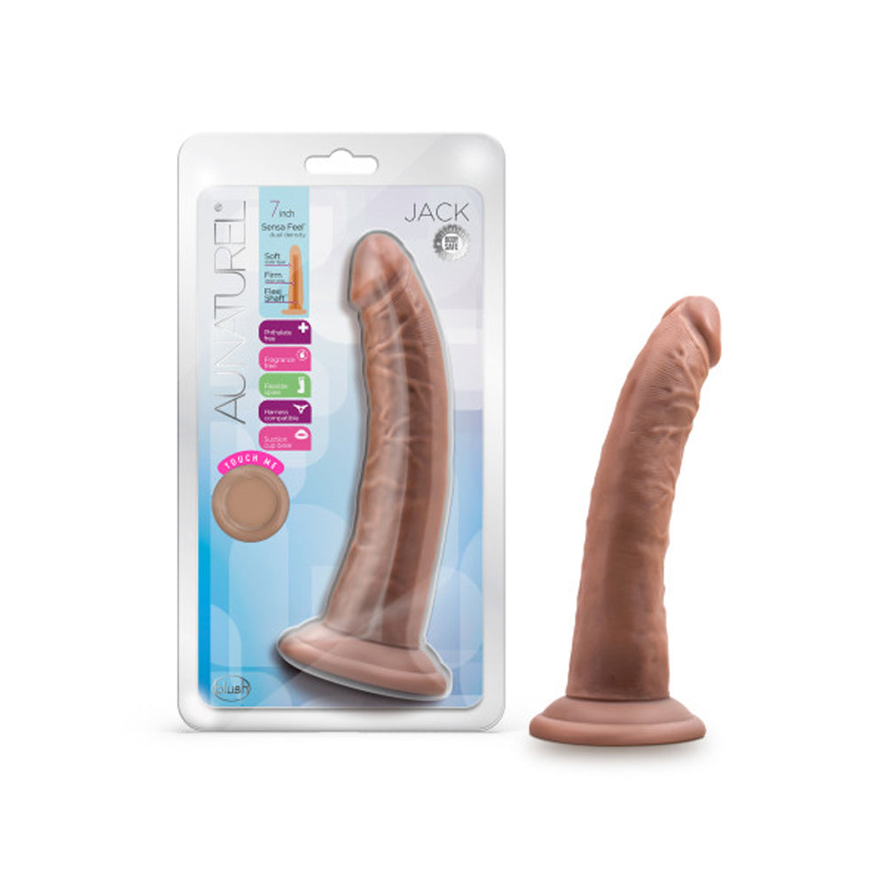 Au Naturel Jack 7 inches Posable Dual Density Dildo Tan