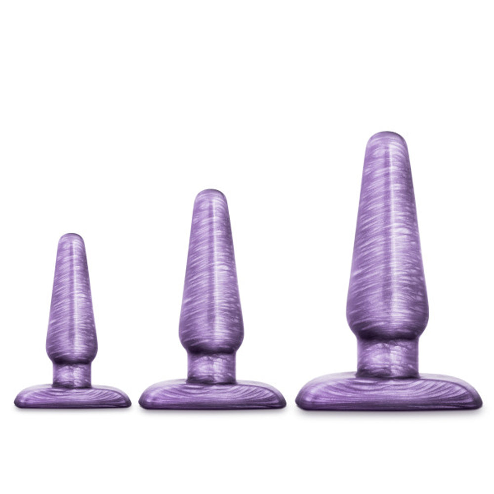 Blush B Yours 3-Piece Anal Trainer Kit Purple Swirl