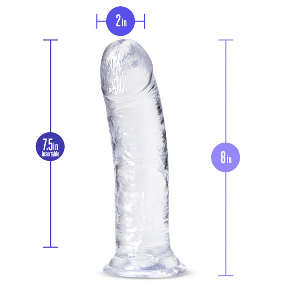Blush B Yours Plus Roar n' Ride 8 inches Dildo with Suction Cup Clear