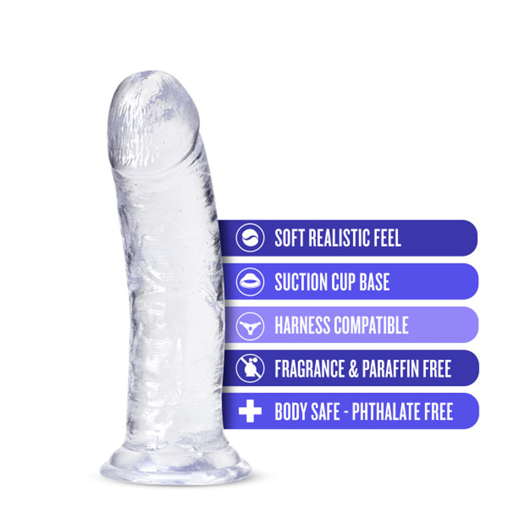Blush B Yours Plus Roar n' Ride 8 inches Dildo with Suction Cup Clear