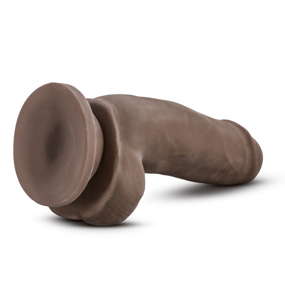 Dr. Skin Plus Girthy 7 inches Triple Density Posable Dildo with Balls Brown