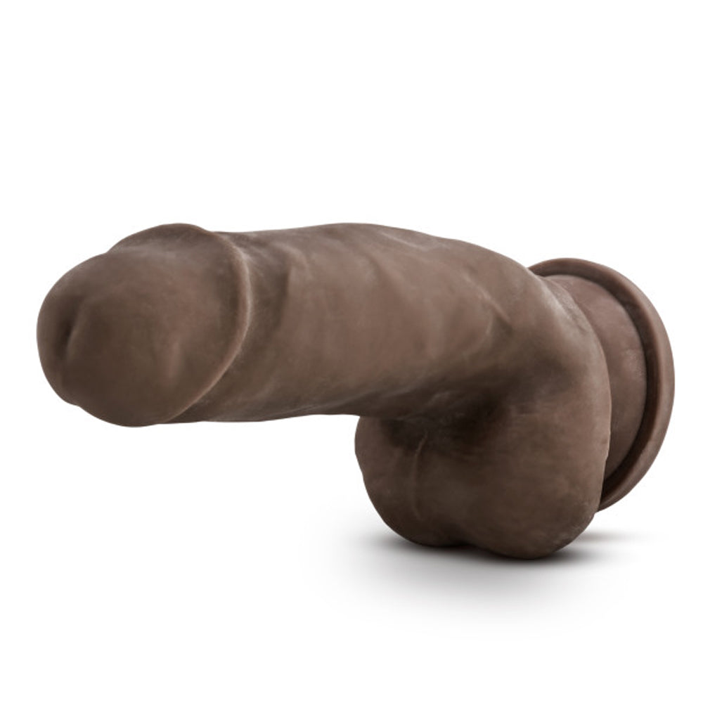 Dr. Skin Plus Girthy 7 inches Triple Density Posable Dildo with Balls Brown
