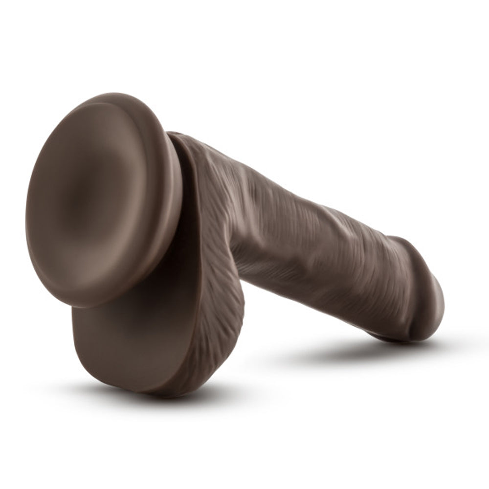 Dr. Skin Plus Realistic 6 inches Triple Density Posable Dildo with Balls Brown