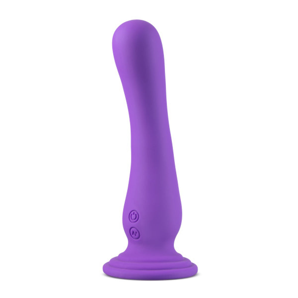 Impressions Ibiza Rechargeable Silicone 7.75 inches Vibrating Dildo with Suction Cup Plum