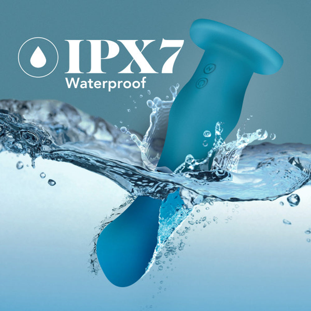 Impressions Miami Rechargeable Silicone 6.5 inches Vibrating Dildo Teal