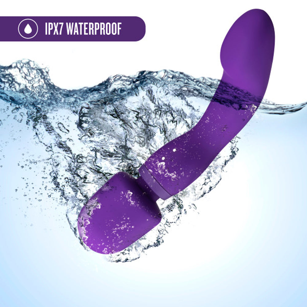 Wellness Dual Sense Rechargeable Silicone Dual Ended G-Spot & Wand Vibrator Purple