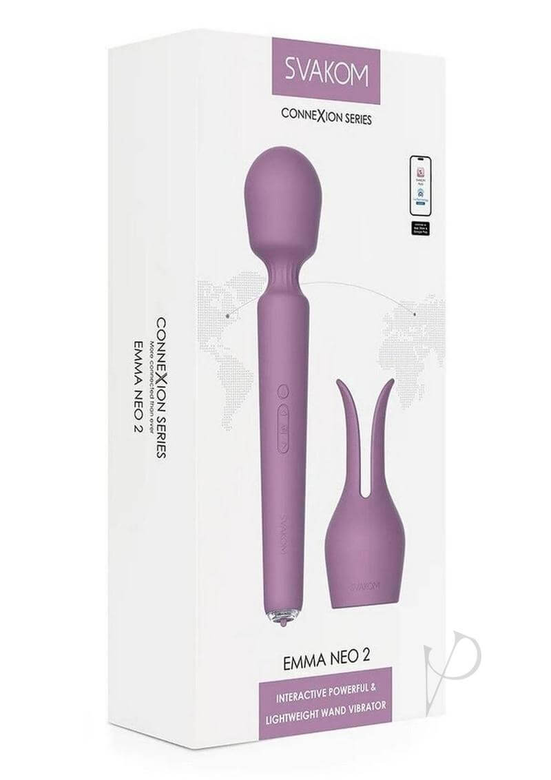 Svakom Emma Neo 2 App Compatible Rechargeable Silicone Heated Vibrator - Lavender