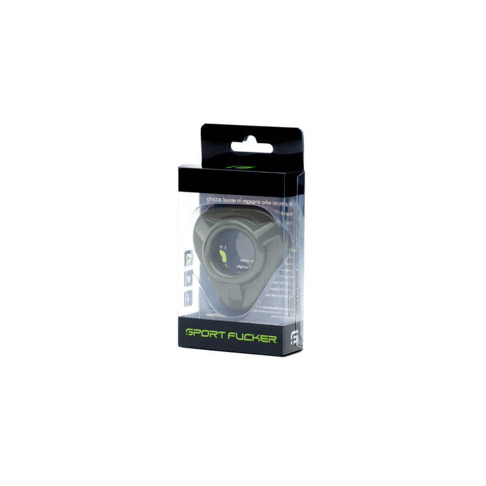 Sport Fucker Defender Ring Metal packaging showing a low-profile performance ring designed for discreet wear.