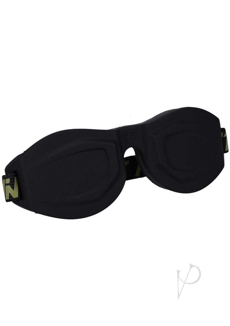 Fort Troff Black Ops Blindfold Black showing its innovative cupped design for sensory deprivation.